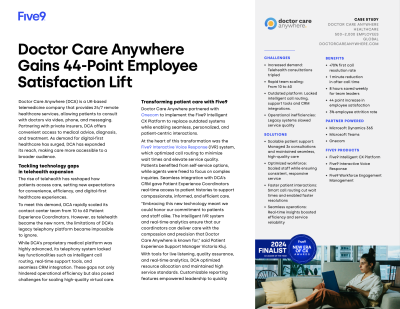 Screenshot of the Doctor Care Case Study